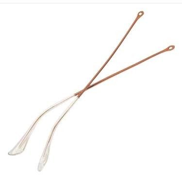 Imagem de 02 Haste Armação Óculos Aviador Solar Grau Reposição Conserto Ponteira (Cobre Escuro C/Ponteira Transparente)