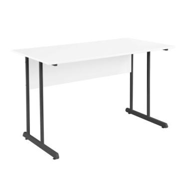 Imagem de Mesa de trabalho 1500 mm Branco/preto Mdf 15mm - SchoolCenter