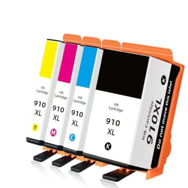 Imagem de Pacote combo de cartuchos de tinta 910XL compatível com HP 910 XL cor preta para HP910 HP910XL para OfficeJet Pro 8015e 8025e 8028e 8010 8025 8020 8020e 8035 8028 8015 8022 impressora ciano magro
