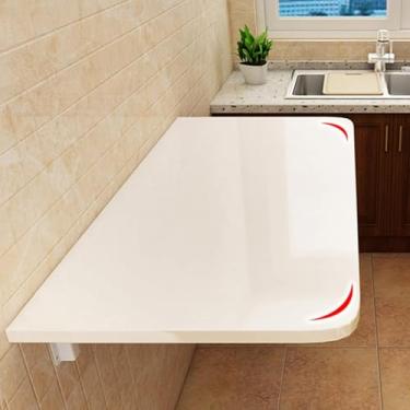 Imagem de Bancada De Trabalho Dobrável Na Parede Pequena Mesa De Parede Dobrável Para Garagem & Galpão Escritório Em Casa Lavanderia Bar Em Casa Cozinha & Sala De Jantar, A, 80×40cm