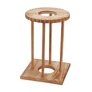 Imagem de Baoblaze Suporte de disco Kumihimo, ferramenta de tecelagem de disco para trança de pulseiras, placa de tricô para pulseiras artesanais, tear de para trança