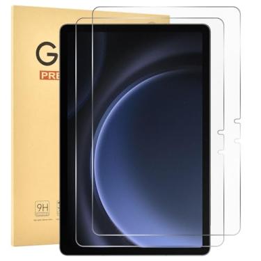 Imagem de Jngnpn Pacote com 2 protetores de tela fosco para Samsung Galaxy Tab S9 FE 5G (11 polegadas)/Galaxy Tab S9 (11 polegadas), película de vidro temperado de dureza 9H para Galaxy Tab S8/S7 (11 polegadas