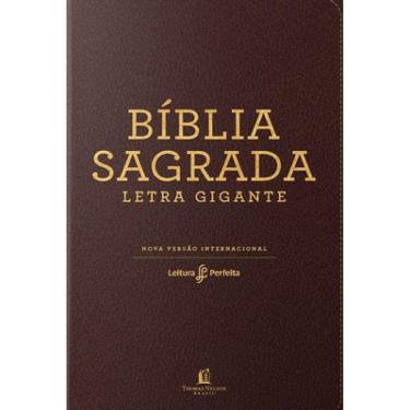 Imagem de Bíblia Nvi, Couro Soft, Marrom, Letra Gigante, Leitura Perfeita