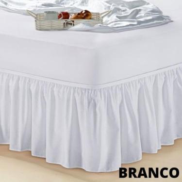 Imagem de Saia Para Cama Box Casal KING - minha loja bordados, Branco