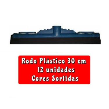 Imagem de Rodo plástico de 30cm sem cabo - Kit com 12 unidades (cores sortidas) 