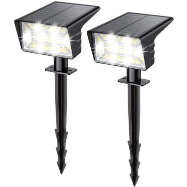 Imagem de Holofotes solares LAMKEEP 60 LED à prova d'água IP68, pacote com 2