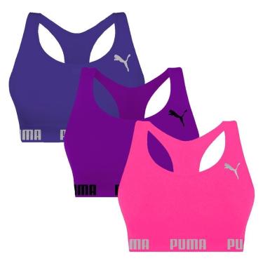 Imagem de Kit 3 Tops Puma Nadador Sem Costura Feminino