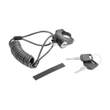 Imagem de harayaa Trava de segurança para capacete de motocicleta com 2 chaves, trava de metal portátil antifurto para capacete, para scooters elétricas