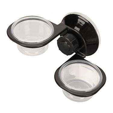 Imagem de GLOGLOW Pendurado na Bacia do Rio Water River Easy Clean Alimentador para Cobras e Lagartos, Tigela de Alimentação de Répteis ABS para Uma Fazenda de Jardim de Casa (Tigelas duplas)