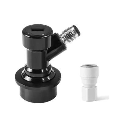 Imagem de Fabricação caseira de cerveja Homebrew Ball Lock Disconnect with Push-fit Fitting,3/8'' Push-in Quick Joint Beer Keg Dispenser Simple Connector Acessórios para vinho(Liquid ball lock)