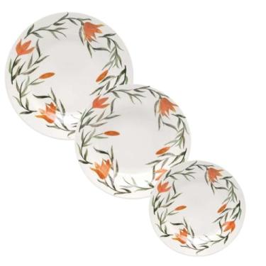 Imagem de Aparelho de Jantar e Lanche 12pçs Donna Lírios