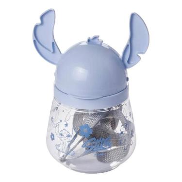 Imagem de 3X Garrafa Infantil E Adulto Stitch 1,1L Com Alça E Canudo C