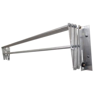 Imagem de Varal Sanfonado De Parede, Suporte RetráTil De AlumíNio 100% Que NãO Enferruja, Varal DobráVel Para Lavanderia, Banheiro E áRea De ServiçO(90 CM)