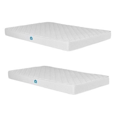 Imagem de Conjunto Colchões Casal D33 e Solteiro D23 15cm Nuvem Casatema Madeiraoriginals Branco