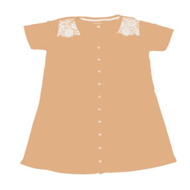 Imagem de Camisola Manga Curta Botão/Silk K177 Basic+ Rose P