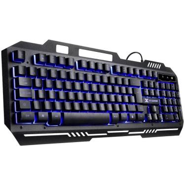 Imagem de Teclado Gamer Shield Abnt2 Multimidia Led Azul 1.8 Metros Us