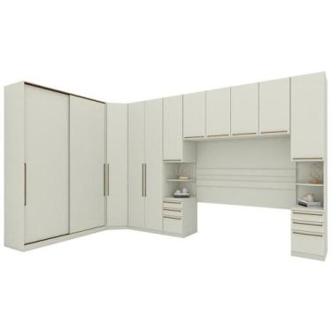 Imagem de Quarto Casal Modulado Completo 6 Pecas Seletto Areia Henn Areia - OUTR
