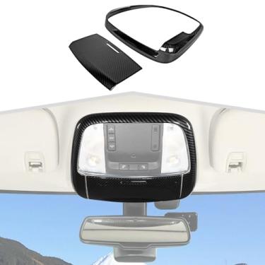 Imagem de Amayum Painel de luz de leitura de teto frontal adequado para Dodge Charger Durango 2011+/Chrysler 300C 2011+ Acessórios interiores da tampa da lâmpada de leitura de teto frontal, acabamento de fibra
