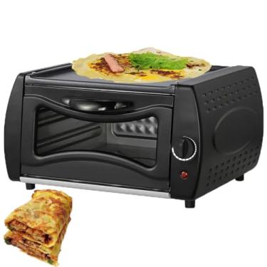 Imagem de Mini Forno EléTrico Multifuncional 2 Em 1 Com FunçãO De Panquecas,2100 W Pode Assar Ou Fritar Com Bandeja De Assar E Grelha,AléM De Uma Frigideira Na Parte Superior Para PãEs