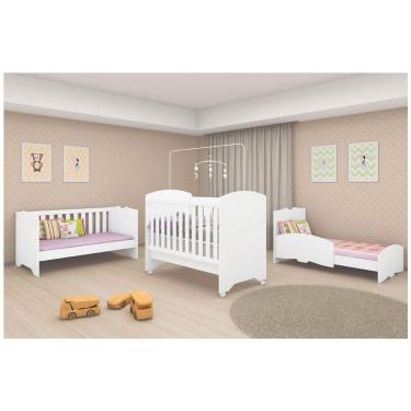 Imagem de Berço Americano 3 Em 1 Em Mdf Tuboarte Branco