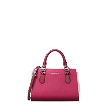 Imagem de Michael Kors Bolsa transversal pequena Marilyn, ferragens prateadas/framboesa escura multi