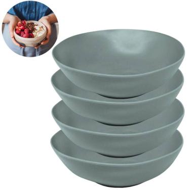 Imagem de Kit 4 Bowls De Bambu Design Sustentável Elegante