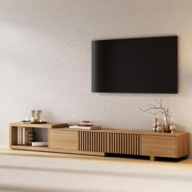 Imagem de Rack para Tv até 75 Polegadas Extensível até 244cm Portas Ripadas Aruá