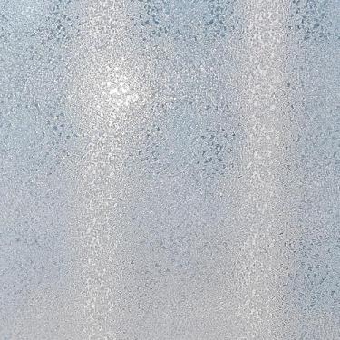 Imagem de AuMoHall Película para janela de vidro fosco estática não adesiva 3D prensada com padrão ondulado de água película decorativa de privacidade com proteção UV para decoração de casa, banheiro e