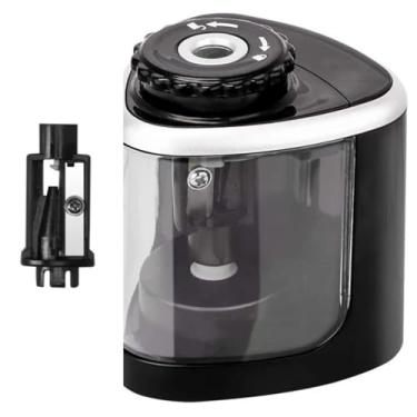 Imagem de Apontador Elétrico Portátil + 1 Lâmina Adequado Para Lápis de Escrever e Lápis de Colorir (6 a 8 mm) Ideal para Escola Escritório Uso Profissional Casa Trava de Segurança Adultos, Crianças,Estudantes