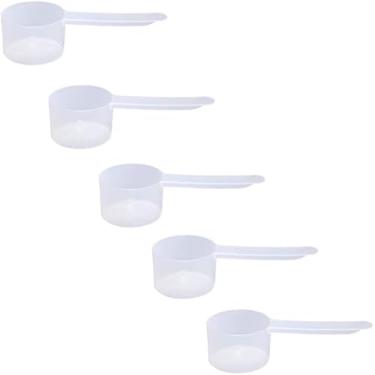 Imagem de Colher de medição de plástico, (32 cc | 32 ml) colheres de cabo longo para pós, grânulos, café, alimentos para animais de estimação, suprimentos de panificação, proteína e outros produtos secos, livre