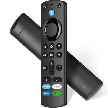 Imagem de Controle remoto de voz de substituição adequado para Smart TVs (Stick/4K/4K Max), TV Cube, FireStick HD/Lite, Smart TV 3ª geração e adequado para todas as séries Insignia-Toshiba-Pioneer-Omni QLED