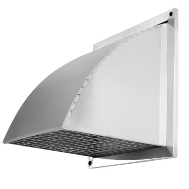 Imagem de Tampa de ventilação de exaustão redonda de aço inoxidável de 10,16 cm para uso externo, exaustor de ventilação do secador para sistemas HVAC de banheiro, cozinha, à prova de intempéries, à prova de