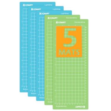 Imagem de Xinart Tapetes de corte para Cricut Joy 5 tapetes 11,4 x 30,5 cm (pacote com 3 leves + 2 pacotes padrão) Tapete de corte adesivo variado compatível com Cricut Joy