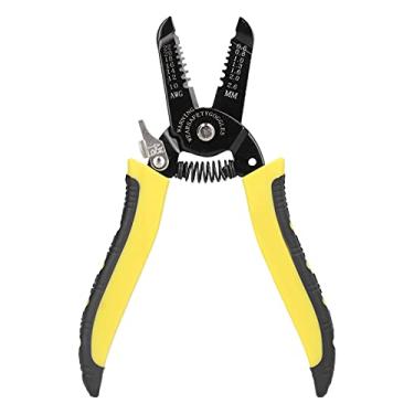 Imagem de Descascador de fios de aço de alto carbono Alicate profissional para descascar e cortar fios para eletricistas Técnicos Entusiastas de DIY Cabo PP durável SK 139B