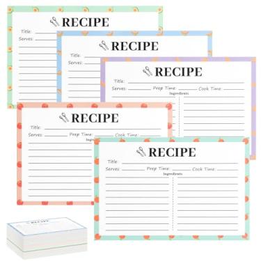 Imagem de LOTMER Porta-receitas 92 peças 10 x 15 cm, design original de 5 frutas