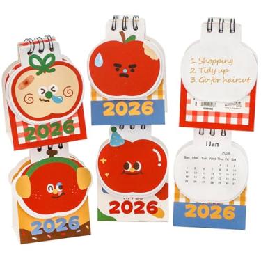 Imagem de Mini calendário de mesa 2025-2026, pacote com 2 calendário de mesa pequeno, funciona de julho de 2025 a dezembro de 2026, calendário mensal dourado, encadernação de fio duplo para escritório em casa