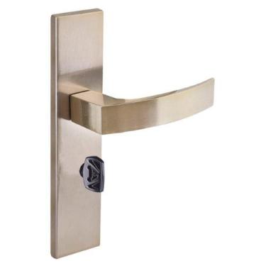 Imagem de Fechadura Banheiro Espelho S40 Latonado Quadratta Curva Aliança - Alia