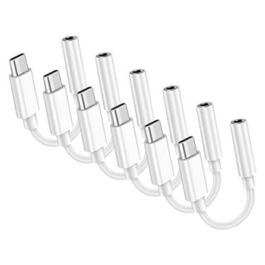 Imagem de Adaptador USB C para conector de fone de ouvido de 3,5 mm tipo C, cabo auxiliar de áudio, dongle compatível com iPhone 16/15/15 Plus/15 Pro/15 Pro Max/iPad/Pixel, Samsung Galaxy S23 S22 S21 S20 Ultra