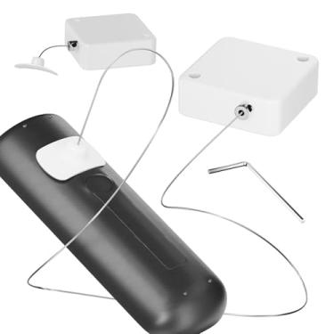 Imagem de 2 cabos de controle remoto retrátil para TV, sistema antiperda para o seu controle remoto, trava de cordão Keeper para controle de jogos, telefones celulares e controle, TV, controle remoto de DVD