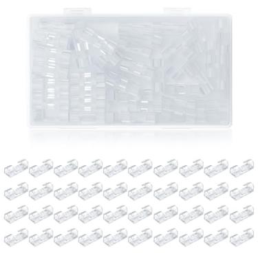 Imagem de Pacote com 40 clipes de cabo adesivos transparentes (tamanho M) – Suportes de fio transparentes fortes para gerenciamento de luz de parede, mesa, carro e ambientes internos/externos