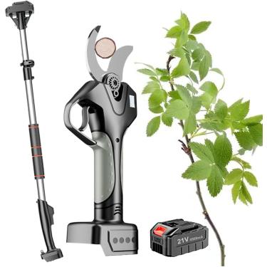Imagem de Tesoura De Poda Elétrica Com Haste De Extensão Para Galhos De árvores De 0-50 Mm De Diâmetro, Tesoura Elétrica Para Jardinagem, Cortador De Galhos Para Poda De árvores, 1 Battery