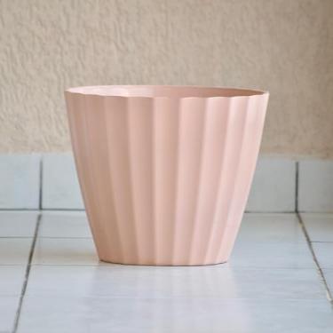 Imagem de Vaso Para Plantas Flores Grande Bojo Cacau Injetado 30x35 Liso Polido Luxo Estiloso (Caramelo)