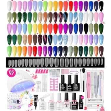 Imagem de beetles Gel Polish Kit De Esmaltes Em Com 85 Peças E Luz Uv - 35 Cores, Manicure Completo, Diário Viagem, Conjunto Ferramentas Para Iniciantes