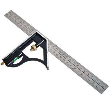 Imagem de Esquadro Combinado Com Nível Régua 300Mm Inox