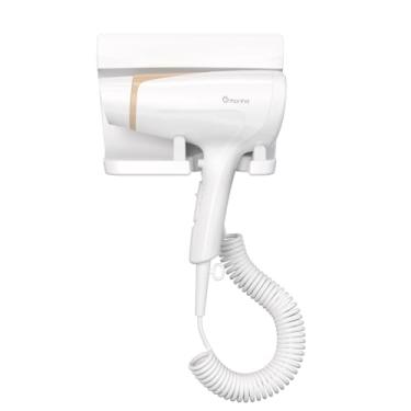 Imagem de Secador de Cabelo de Parede 1800W 127V – Montagem na Parede, 2 Velocidades, Baixo Ruído, Ar Frio, Cabo Espiral, Uso em Banheiro/Hotel/Pousada, Material Antichamas