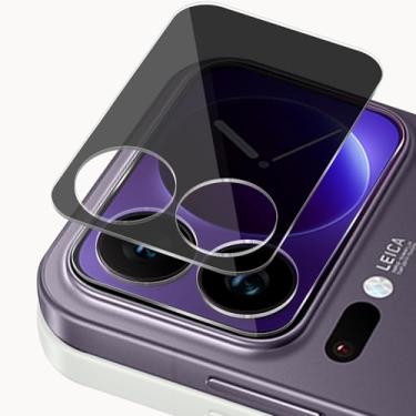 Imagem de Anbzsign Pacote com 2 películas protetoras de lente para câmera Xiaomi 17 Pro Max com privacidade traseira de vidro temperado, película privada antiespionagem 9H, antiarranhões, compatível com capas