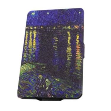 Imagem de Akacy Capa com padrão pintado para o novo Kindle de 6 polegadas (8ª geração - edição de 2016), capa protetora leve para Kindle edição 2016 8ª geração e-reader (29)