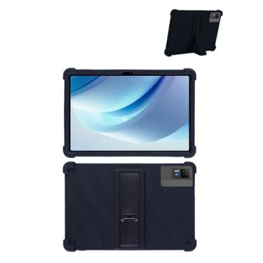 Imagem de Capa para tablet DOOGEE U13 de 13 polegadas, capa protetora FJIASTB de silicone macio para crianças com suporte ajustável, à prova de quedas (preto)