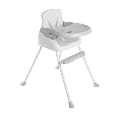 Imagem de Cadeira De Alimentação Bebê Portátil 3 em1 Segura Apoio para Pés Ajustável Cinto 5 Pontos Capa Removível (CINZA)