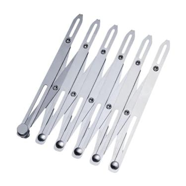 Imagem de oshhni Régua de costura expansível, ferramenta de medição e marcação para artesanato, guia de costura, espaçador de casas de botão para acessórios de cortina, Cabeça Curta de 6